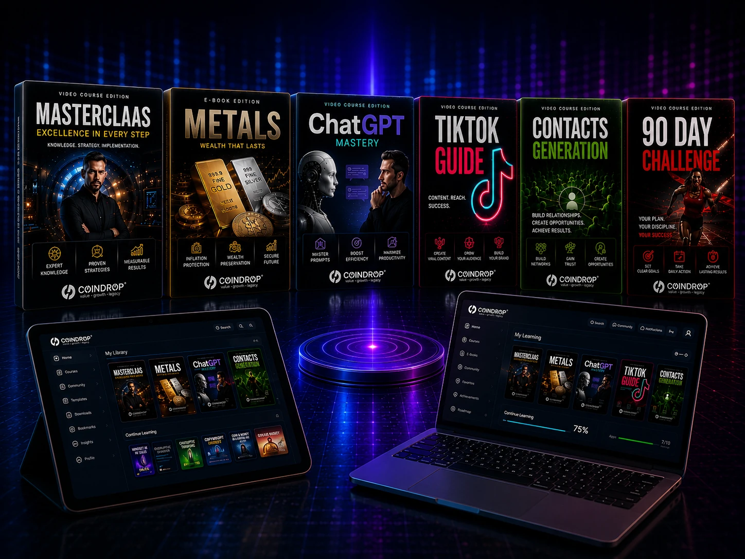 COINDROP Education – Video Courses, eBooks, and Financial Education