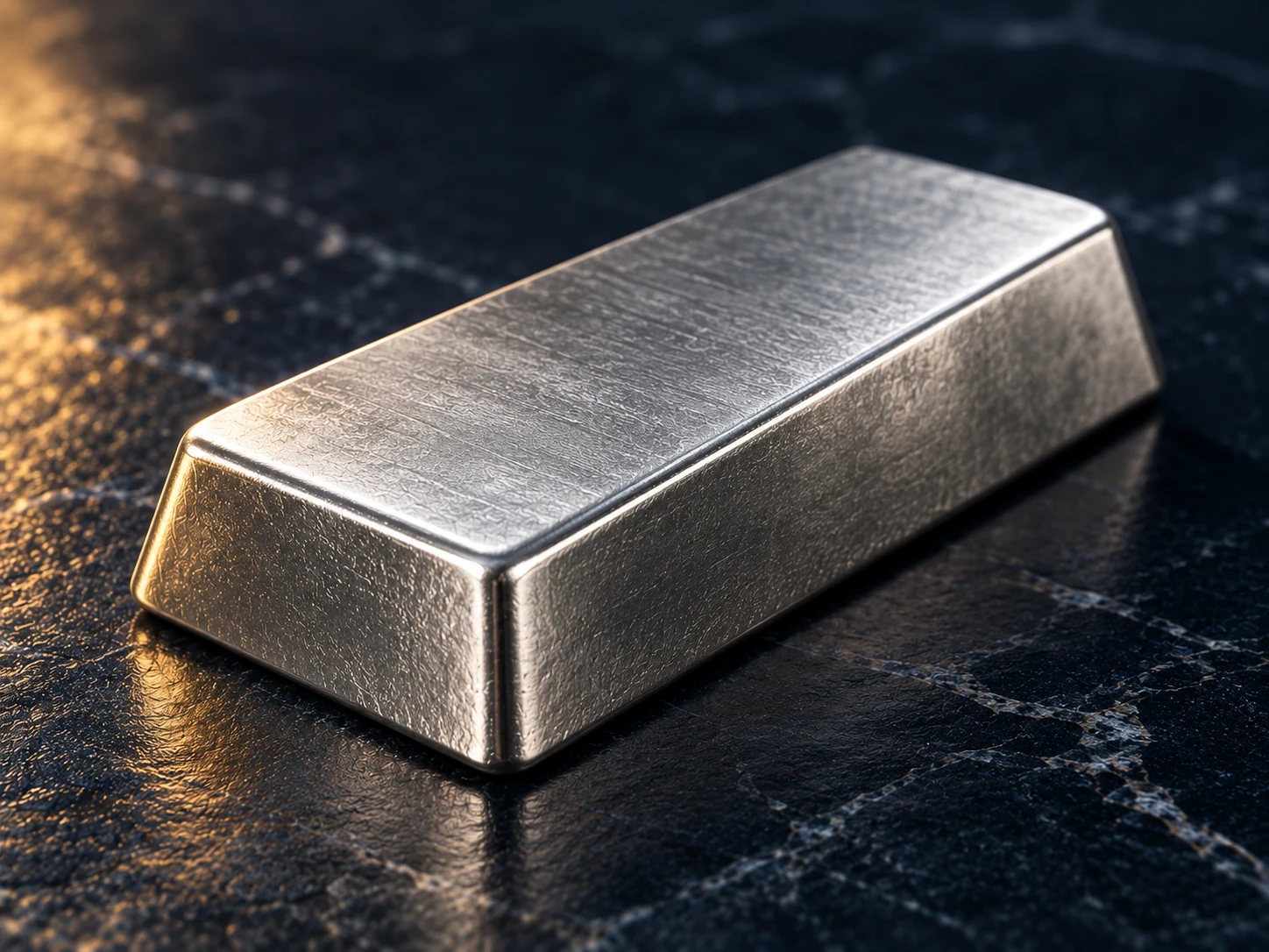 Close-up of platinum bars